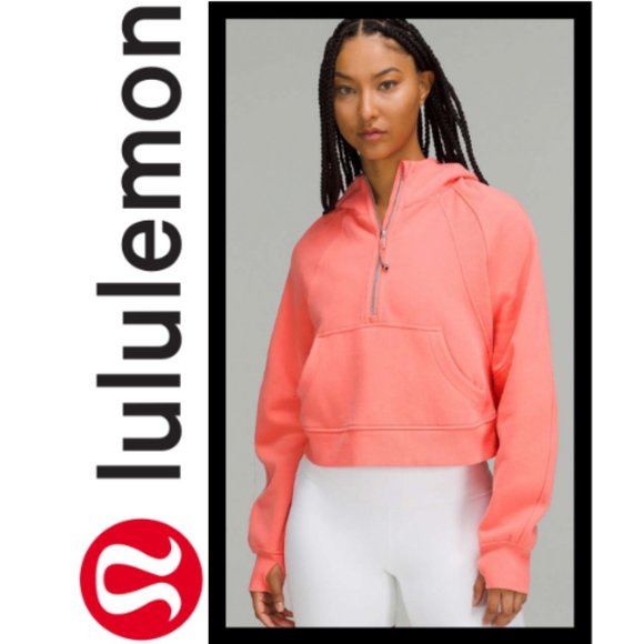 lululemon athletica Tops - NWOT RARE Raspberry Cream lululemon Scuba Oversized Half Zip Hoodie